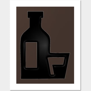 Western Era - Whiskey Bottle and Glass Posters and Art